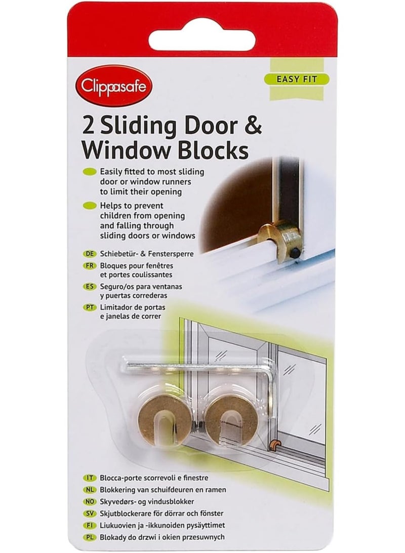 Clippasafe Baby Safety Sliding Door & Window Blocks