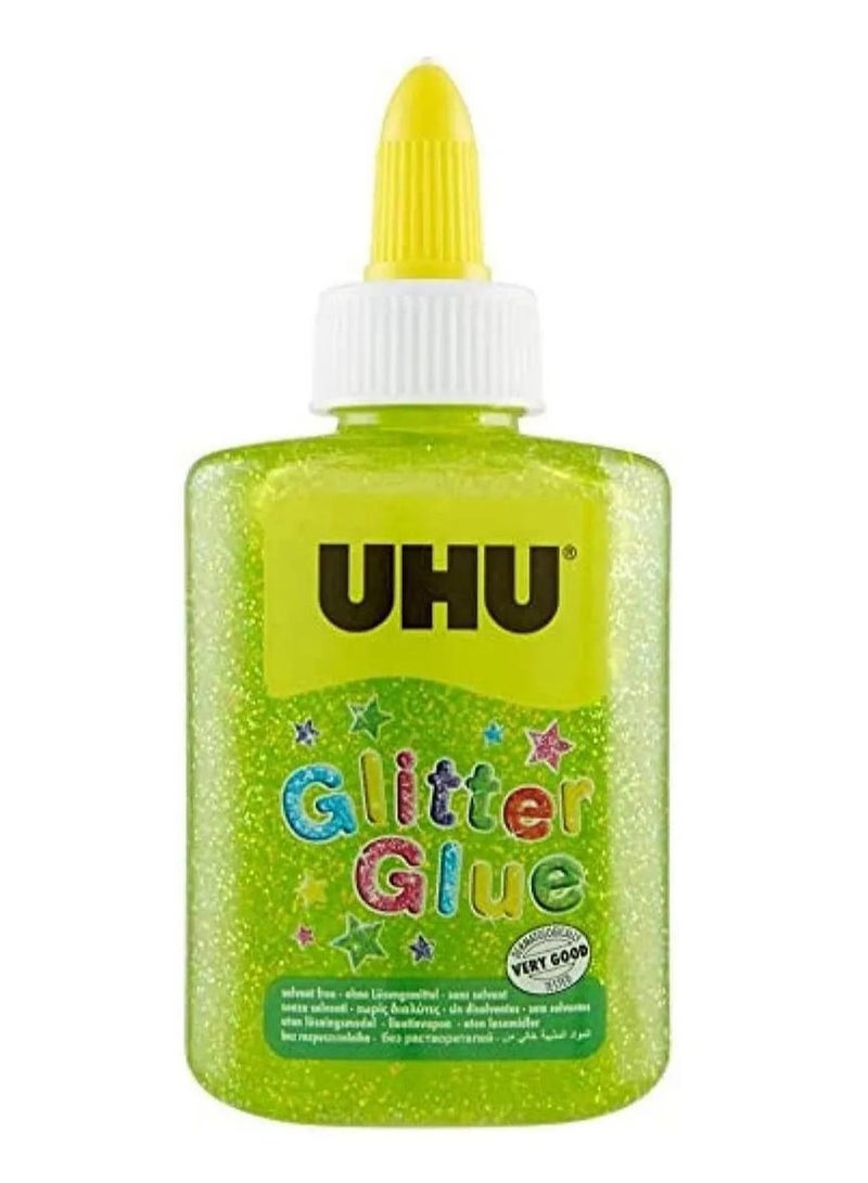 UHU Glitter Glue Green Bottle 88.5 ML