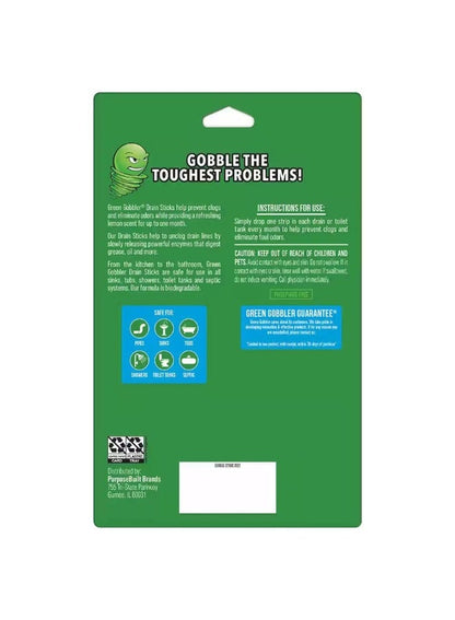 Lemon Scent Drain Cleaning Sticks - Green Gobbler