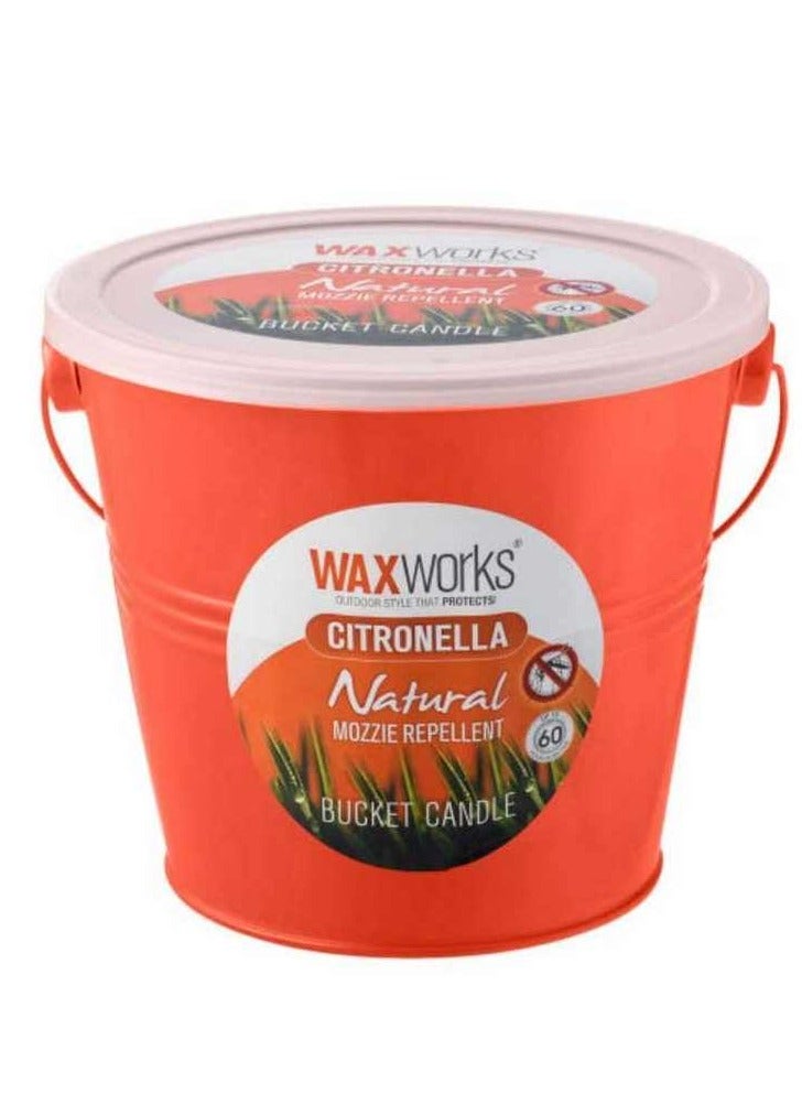 Waxworks Metal Bucket Citronella Candle 60 Hours 2 L
