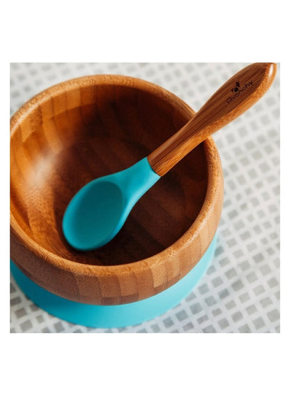 Avanchy Bamboo Suction Bowl + Spoon for Babies