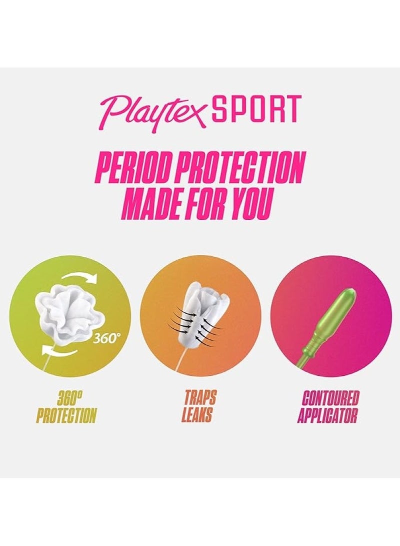 Playtex Sport Tampons Regular Unscented - 18 Pieces