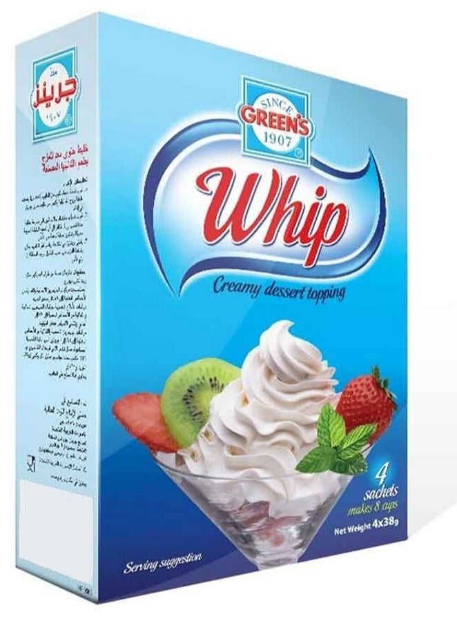 GREEN'S Creamy Dessert Topping Whip - 38G X 4