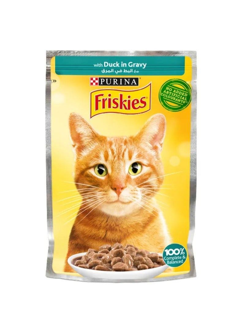 Friskies Duck Chunks in Gravy Cat Food 85G - PURINA