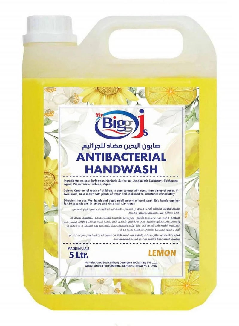 Mr. Bigg J'S Antibacterial Hand Wash Lemon 5L