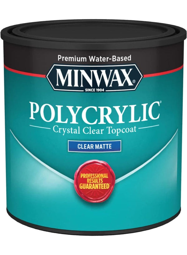 Minwax Water Based Polycrylic Finish 946 ML Clear Matte