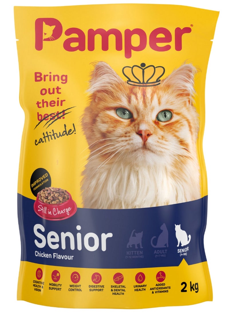 Pamper Senior Dry Cat Food 2Kg