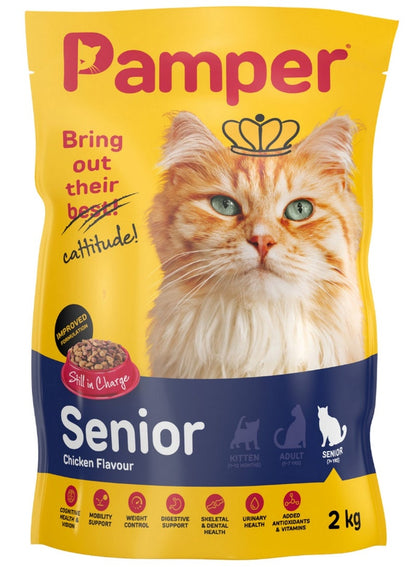 Pamper Senior Dry Cat Food 2Kg