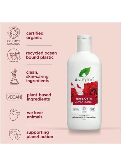Dr.Organic Rose Otto Conditioner - Rejuvenate & Strengthen