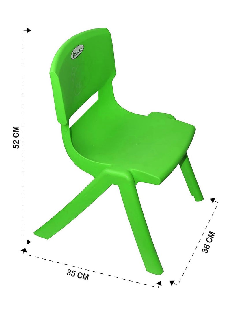 ESQUBE Kids Plastic School Study Chair - Green