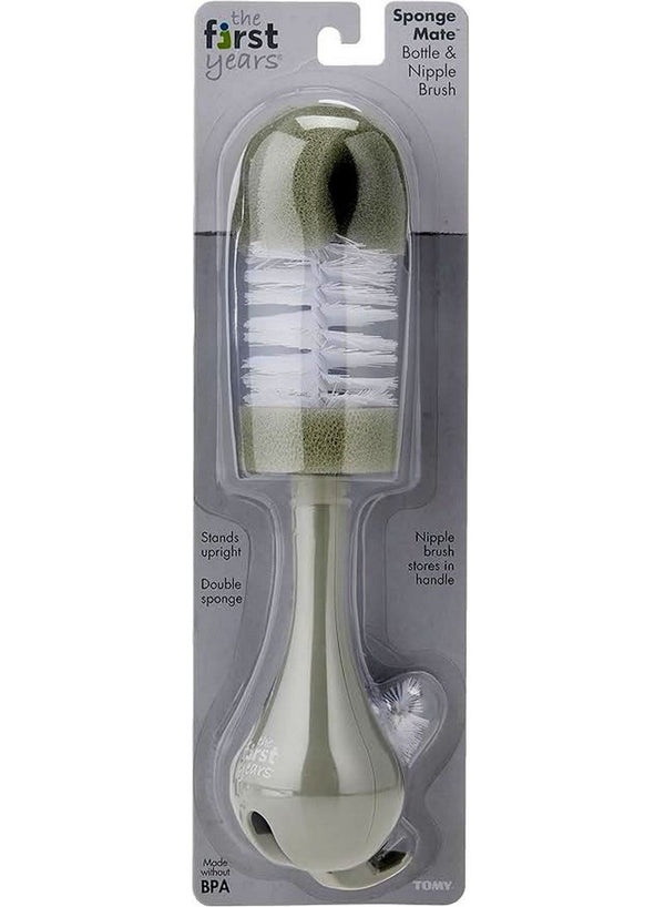 Double Sponge Bottle Brush Grey - The First Years