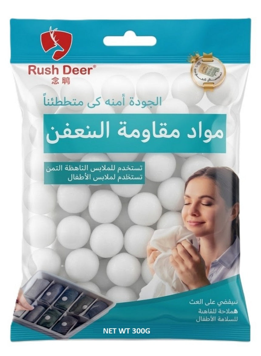 areas wash, brand rush, cool dry, deer white, dry place, every day, fresh odor, long term, name white, net weight, odor free, pest free, rooms main, rush deer, white mothballs