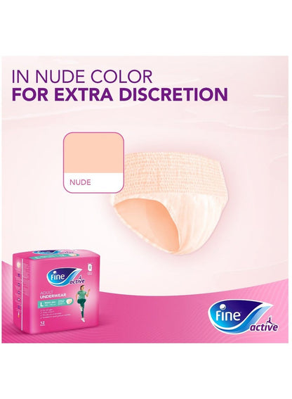 Fine Active Female Pull Up Diaper Large - 12 Pieces