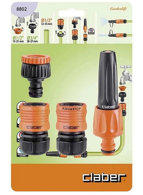 Claber 4Pcs Hose Connector Set