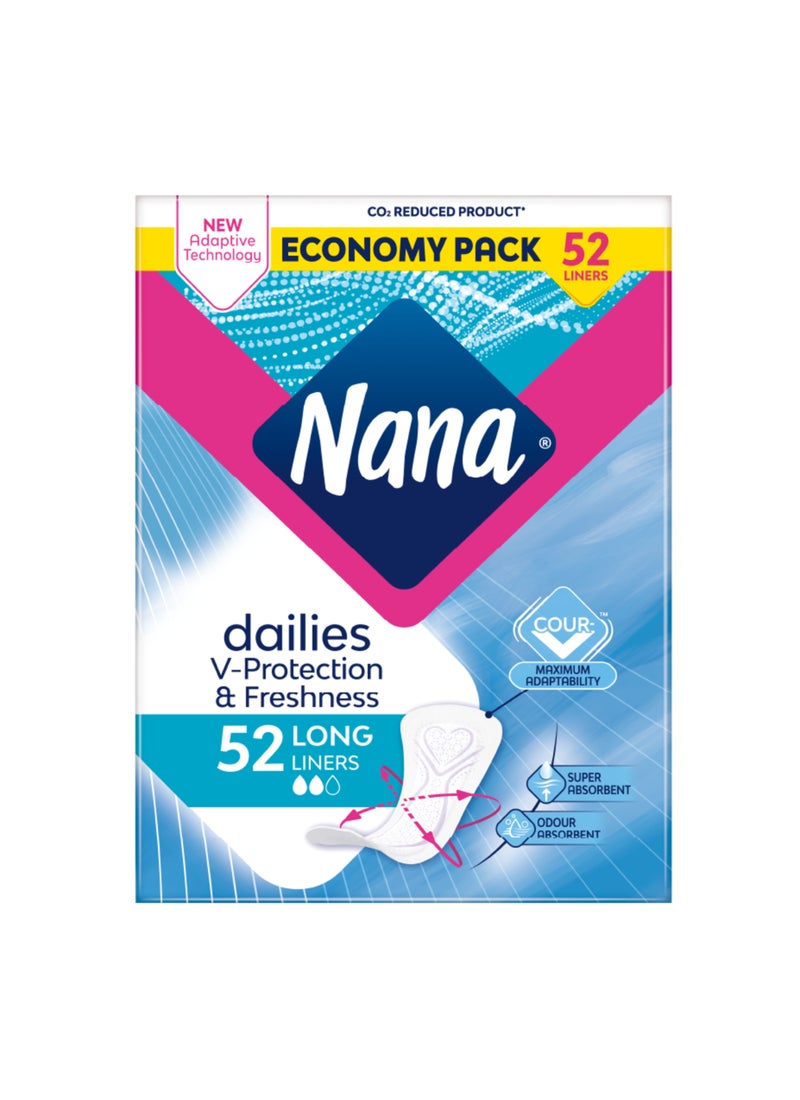Nana 52-Piece Daily Fresh Long Panty Liners