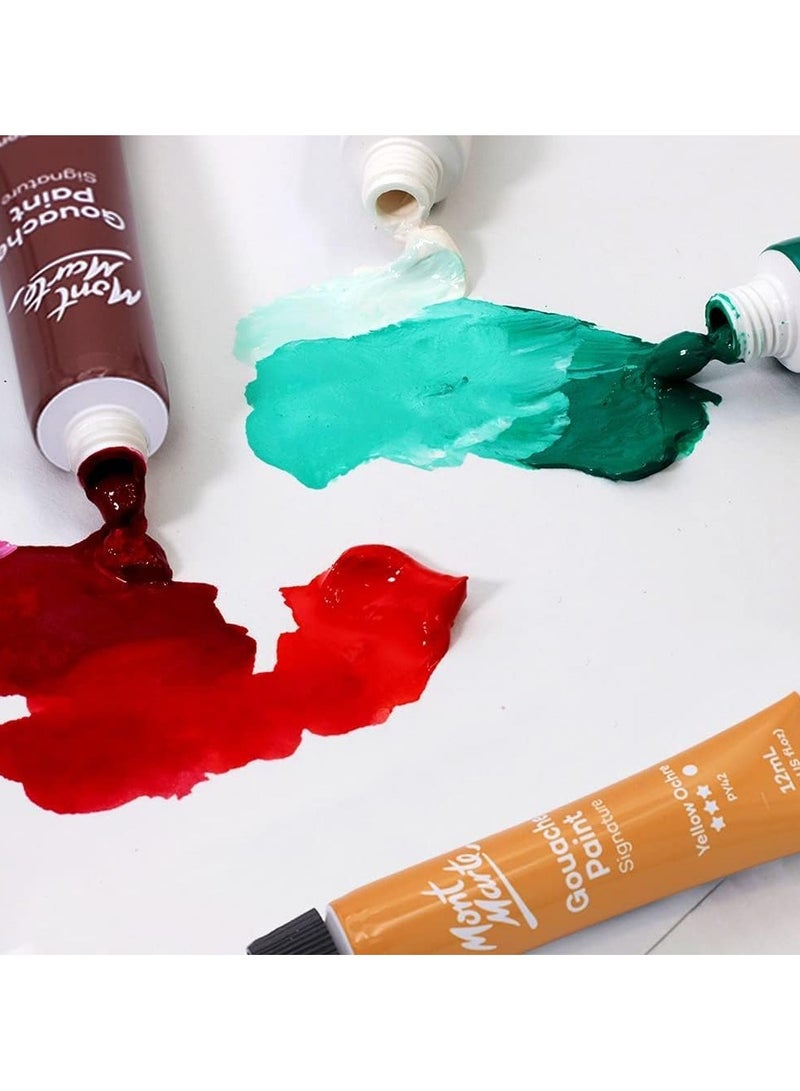 Mont Marte Gouache Paints Set - 12 Pcs