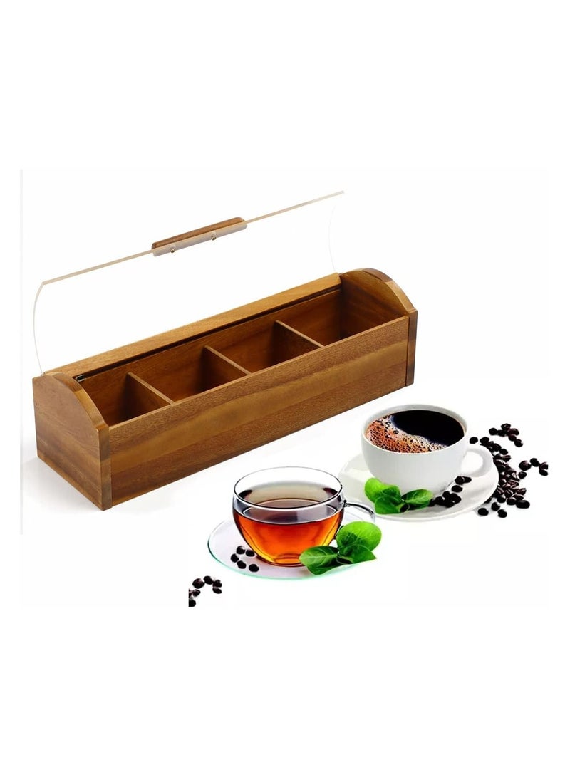 BILLI Wooden Tea Box with Acrylic Cover