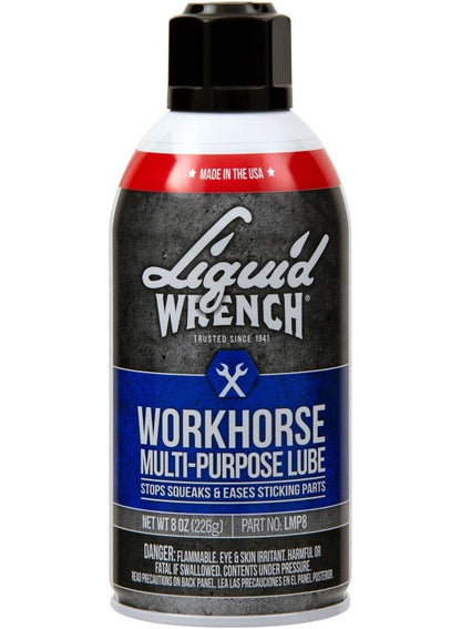 LIQUID WRENCH Workhorse Multi Purpose Lubricant Stop Squeaks Eases Sticking Parts 226G