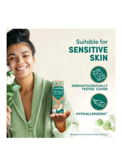 Carefree Organic Cotton Long Unscented Liners