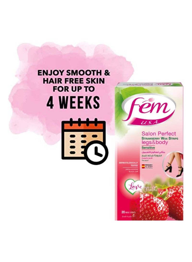 Fem Strawberry Wax Strips for Sensitive Skin