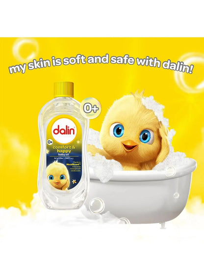 baby care, baby oil, care dry, comfort happy, comfort happy vanilla, cotton, dalin, day one, dermatologically tested, happy vanilla, happy vanilla baby, hypoallergenic, sensitive skin, vanilla baby, vanilla baby oil