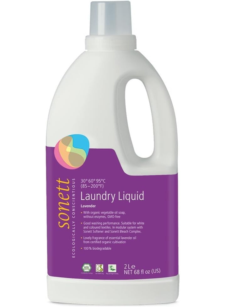 cotton, crude oil, deep cleaning, laundry detergent, laundry liquid, lavender laundry, lavender laundry liquid, liter key, oil soap, plant-based, sensitive skin, soap coco, sonett ecologically conscientious, vegan, yet deep