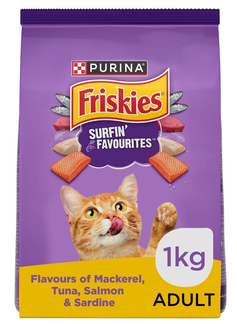 PURINA Friskies Surfin Favourites Cat Food 1 Kg