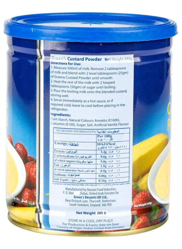 Green's Custard Powder 285 G - Premium Dessert Mix