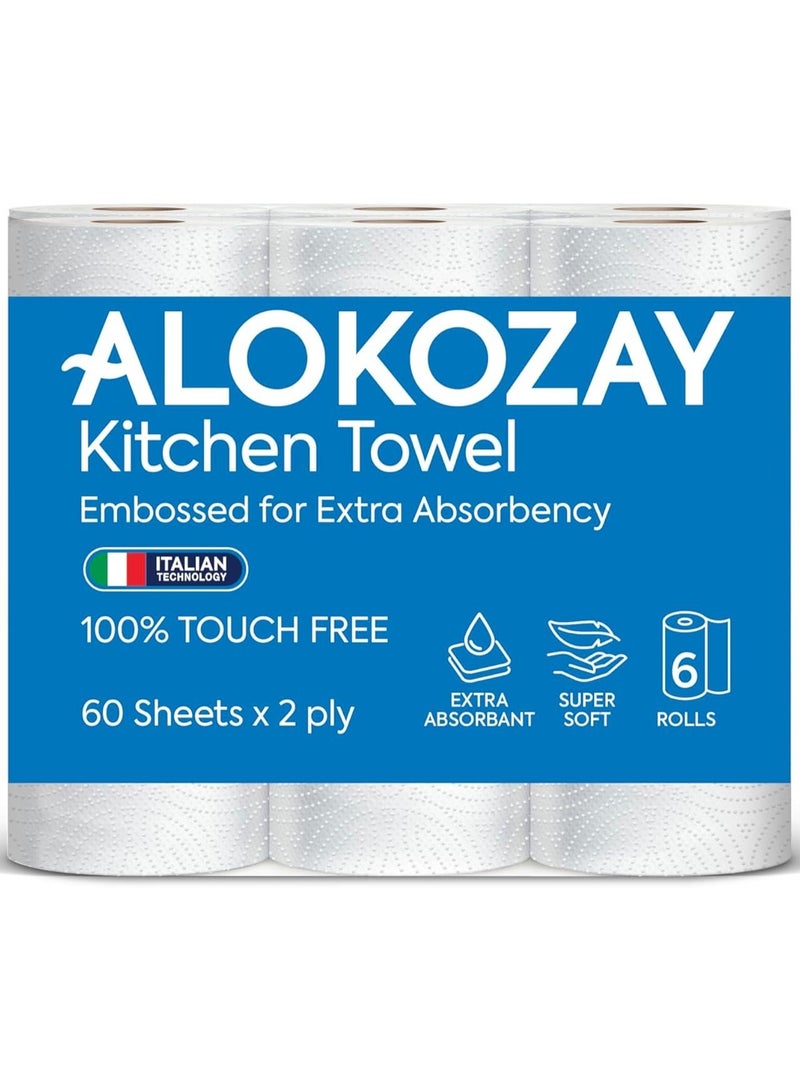 Alokozay Kitchen Towels - Multi-Purpose 6 Rolls