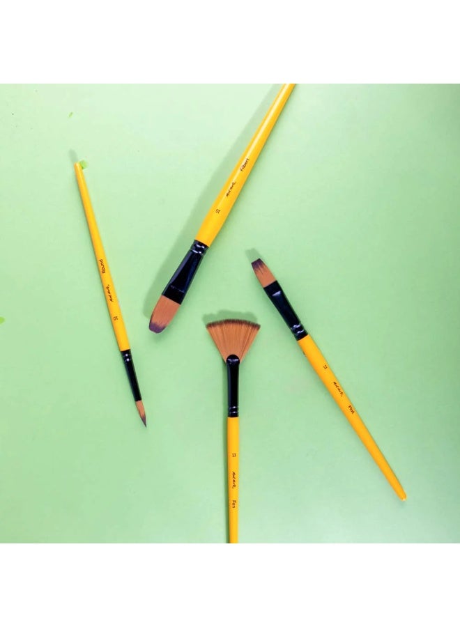Mont Marte Acrylic Brushes Set 4Pc