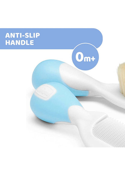 Chicco Brush And Comb 0M+, Light Blue