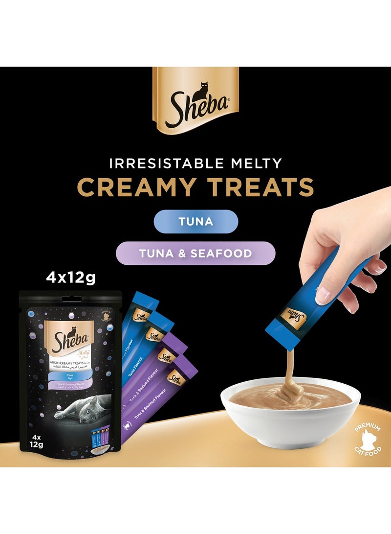 Sheba Melty Creamy Treats for Cats - Tuna & Seafood