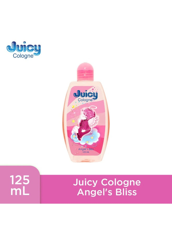 juicy cologne,angels bliss,yet long,cool dry,light yet,skin keep,keep away,dry place,scent long,daily wear,place away,onto pulse,make every,bliss 125ml,soft fruity