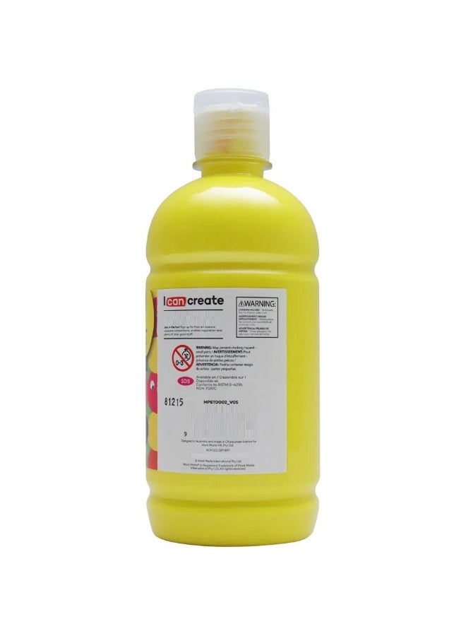 Mont Marte Lemon Yellow Poster Paint 500 ML