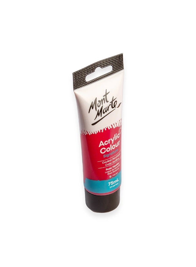 Mont Marte Acrylic Colour Paint Tube 75 ML Rose Madder