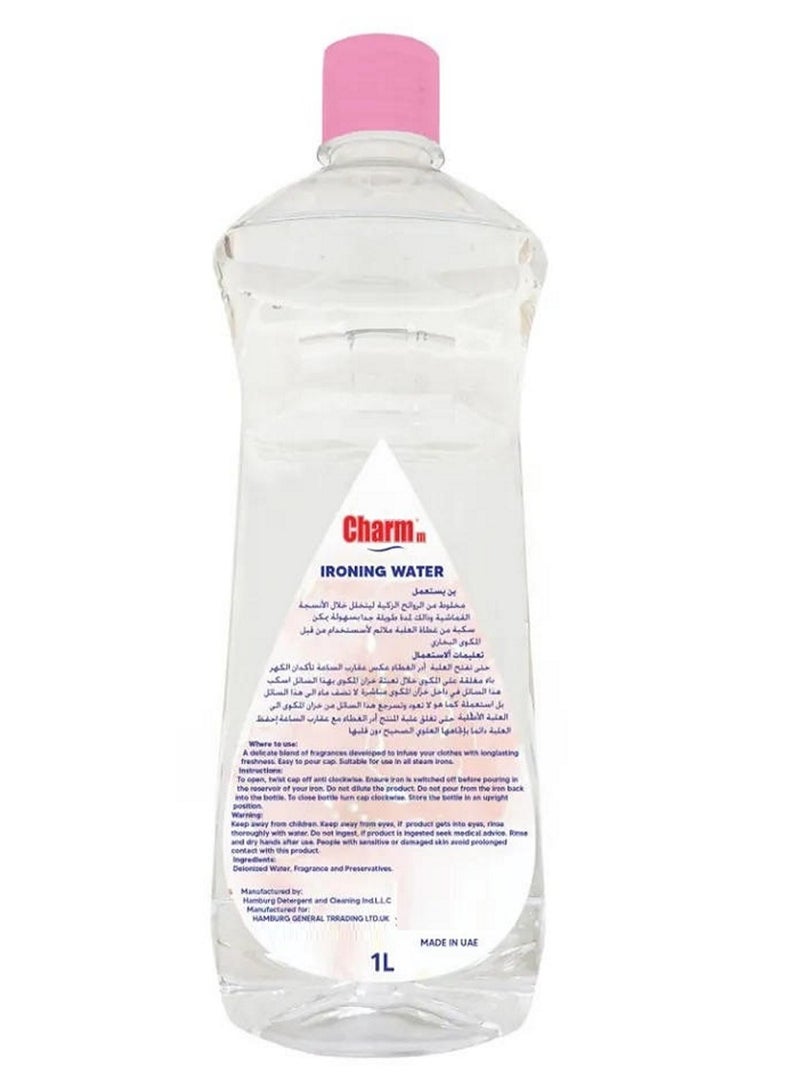 CHARMM Ironing Water Rose 1L for Effortless Ironing