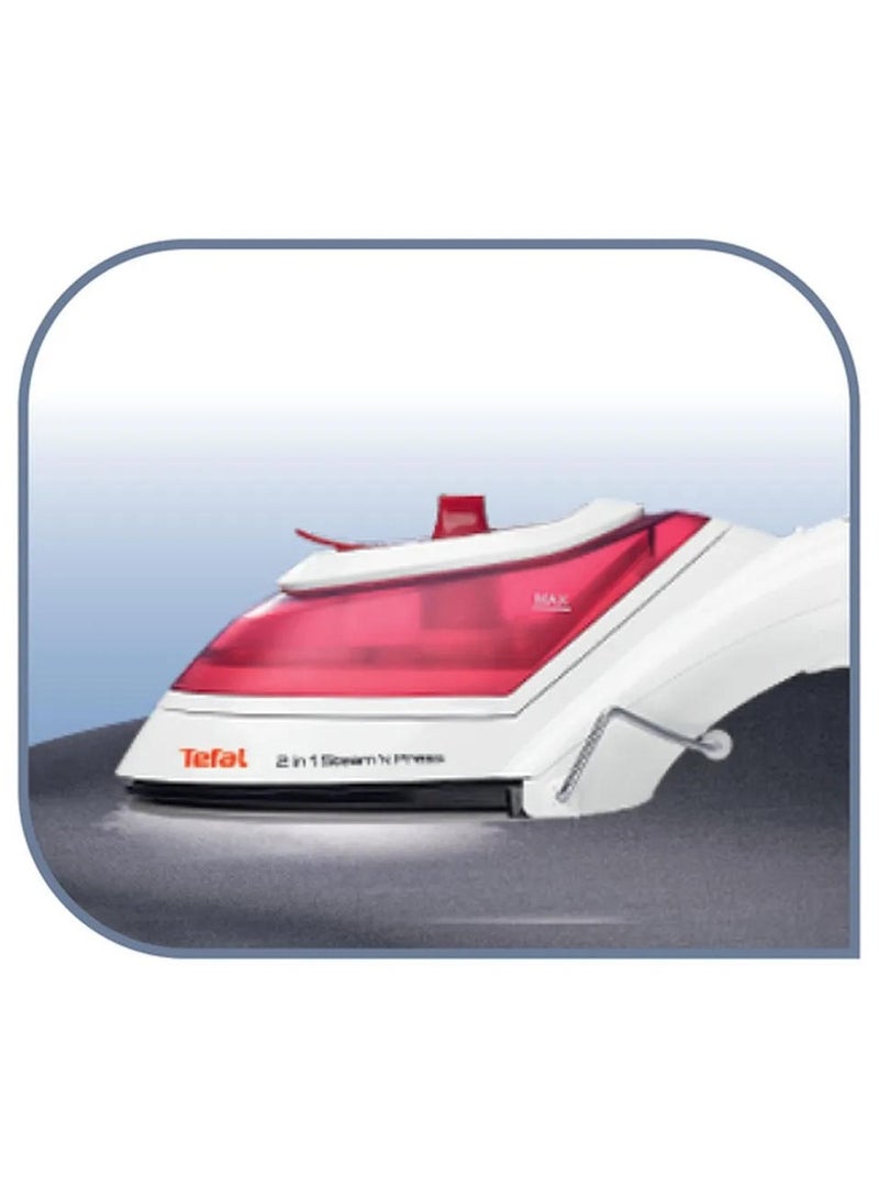 Tefal Powerful Steamer & Press Iron Red/White