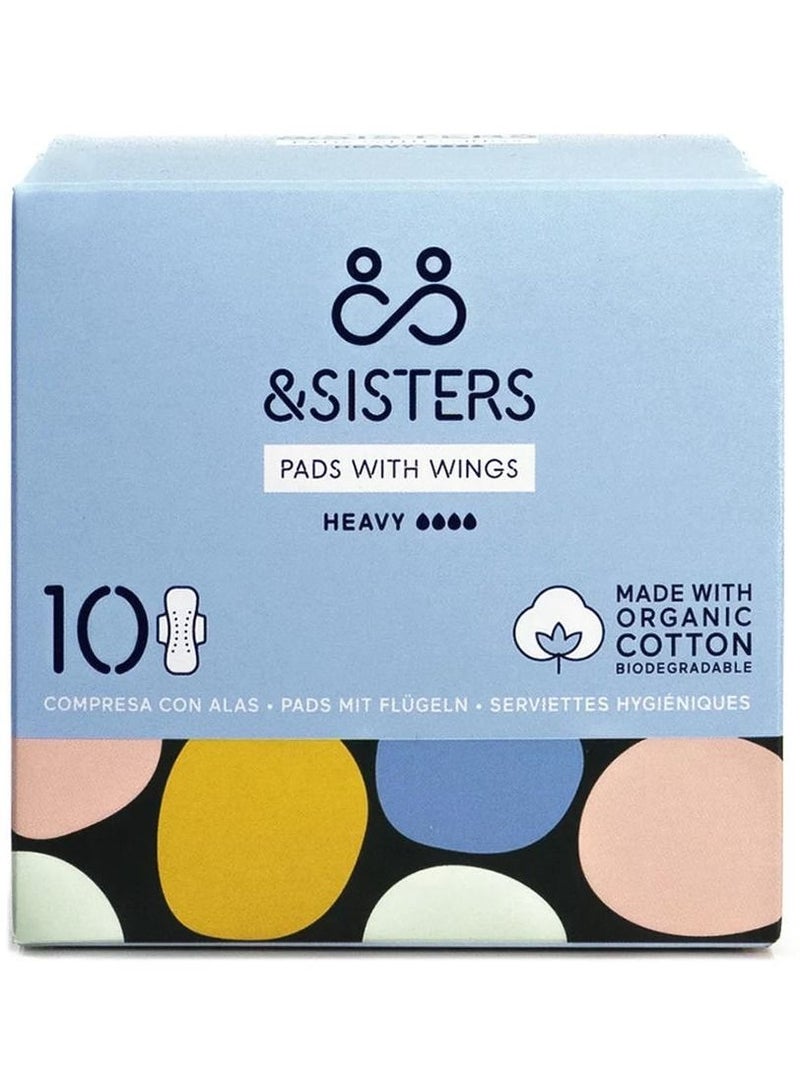 Organic Cotton Heavy Pads with Wings - &SISTERS