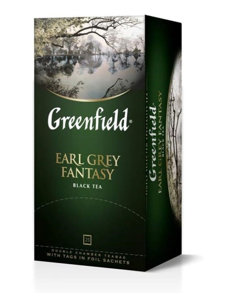 Earl Grey Fantasy Black Tea 25 Bags Greenfield