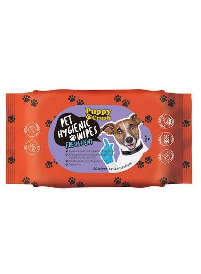 Puppy Crush Pet Wipes 30 Pack