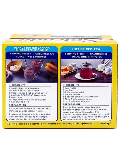 SPLENDA Zero Calorie Sweetener Packets