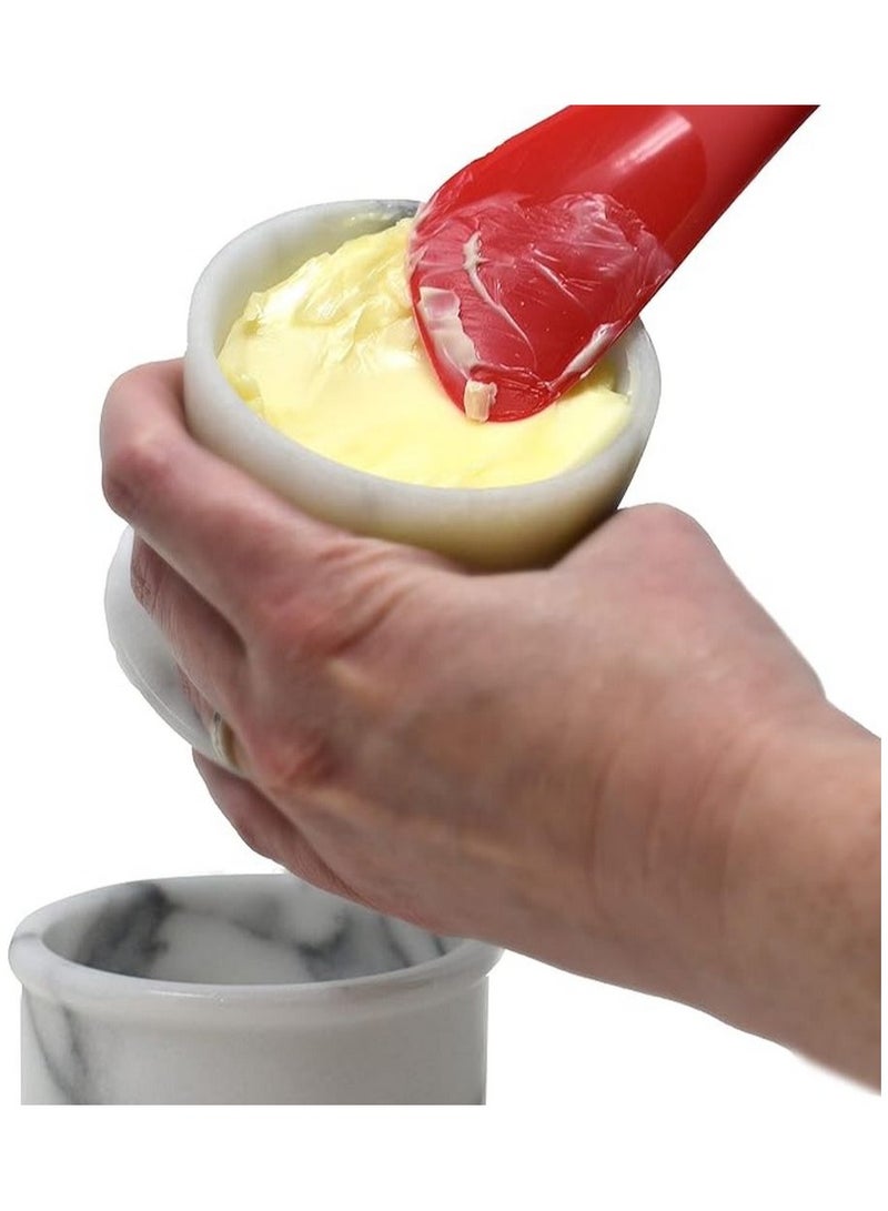 Marble Butter Keeper by Crate&Barrel