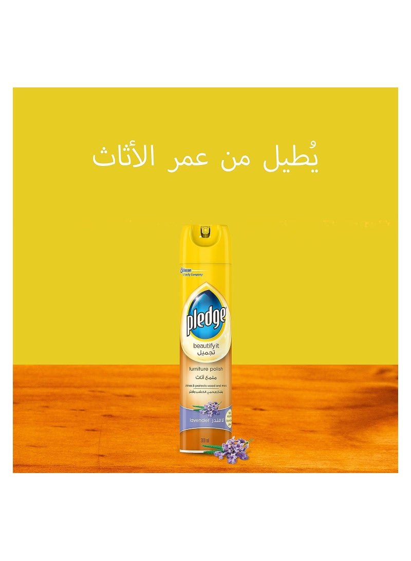 Pledge Beautify It Furniture Polish Spray Lavender