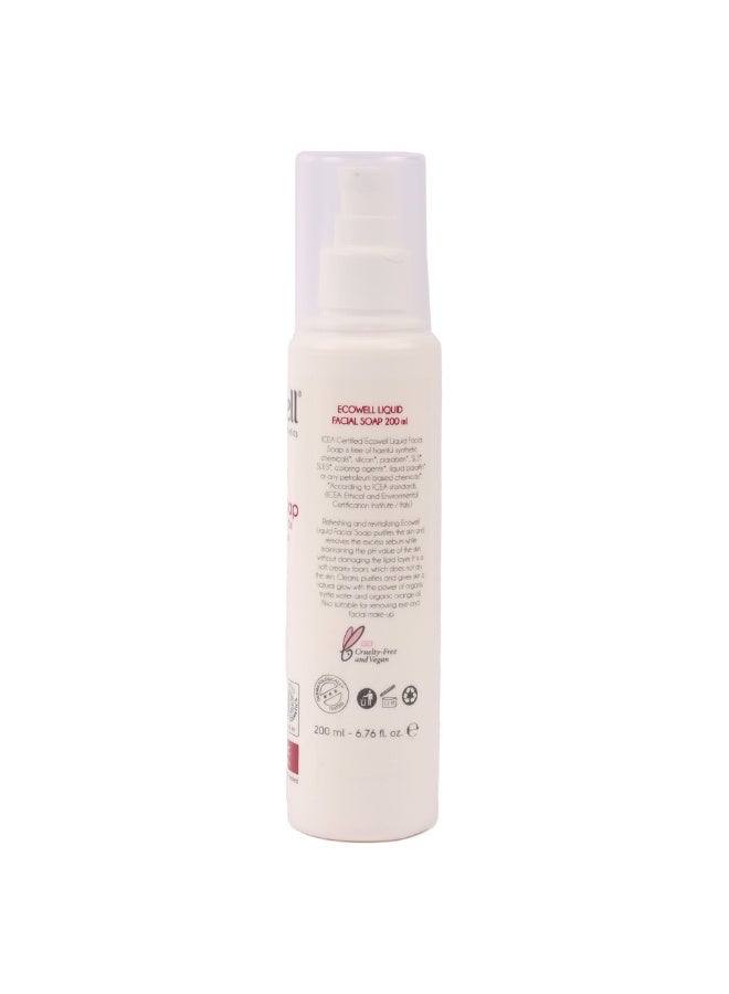 ECOWELL Organic Orange Oil Liquid Facial Soap 200 ML