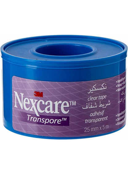 aid kit, clear tape, clear tape 25mmx5m, damp skin, dry skin, first aid, hypoallergenic, kit key, nexcare transpore, nexcare transpore clear, tape 25mmx5m, transpore clear, transpore clear tape, water resistant, yes hand