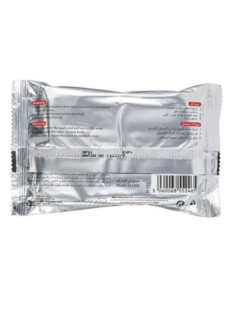 Cool & Cool Mosquito Repellent Wipes 10 Count