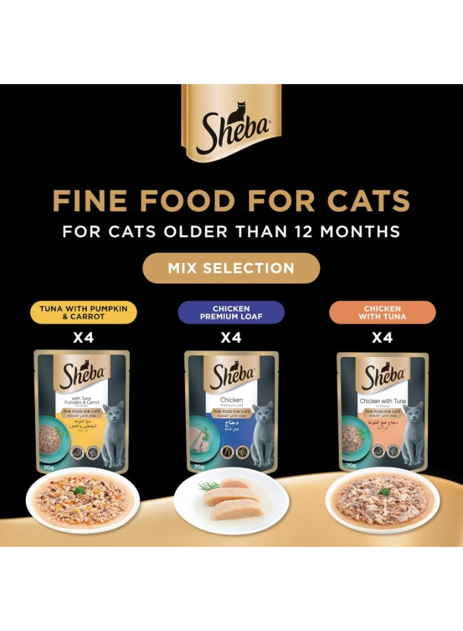 adult cats, cat food, cats aged, fine food, meet daily, mix selection, mix selection fine, natural ingredients, selection fine, selection fine food, sheba, sheba mix, skin coat, soft skin, wet cat
