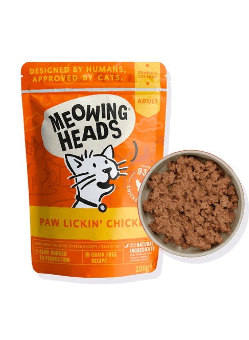 MEOWING HEADS Paw Lickin' Chicken Wet Food 100g