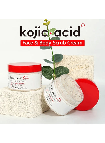 acid face, acid face body, body scrub, body scrub cream, cream 320g, face body, face body scrub, guanjing beauty, kojic acid, kojic acid face, multi-purpose, pat dry, scrub cream, scrub cream 320g, skincare