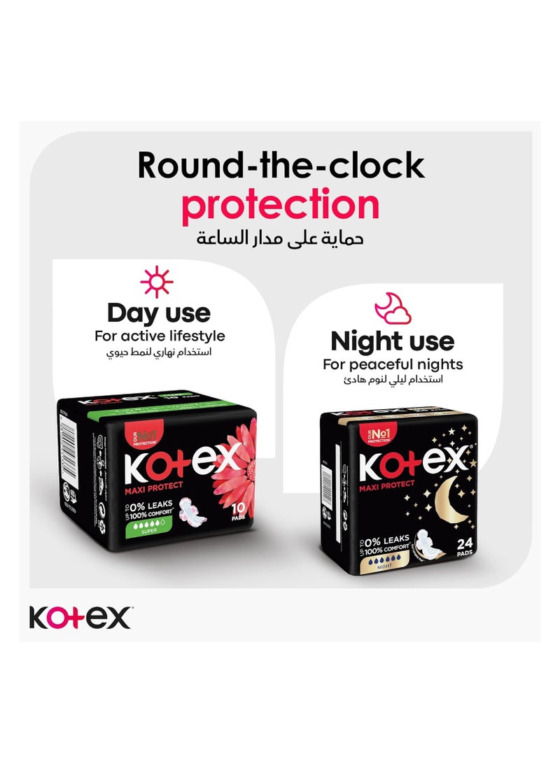 Kotex Maxi Protect Thick Pads Super Size
